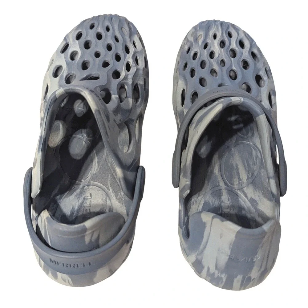 Merrell Hydro Moc Marbled Grey Blue Water Shoe Slipper Clogs Mens 4.5 Womens 6